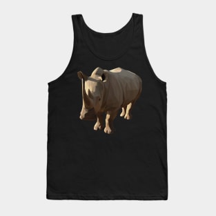 Low Poly Rhinoceros Tank Top